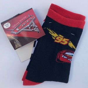 Disney Pixar Cars Lightning Mcqueen Socks NWT 4/6